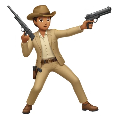 gun shooting at foot sticker