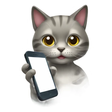 A cat with phone sticker