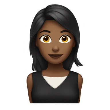 Black plain dress  sticker