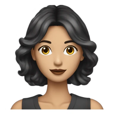 Chic Morena con coleta sticker