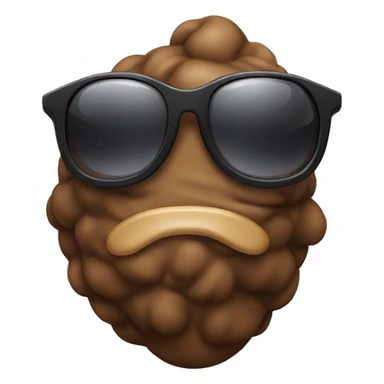 poop with sunglasses  sticker