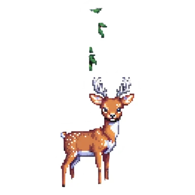 deer peeking from behind a bush sticker