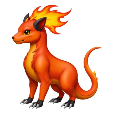Houndoom-Charmeleon-Fakémon-hybrid-creature (full body)  sticker