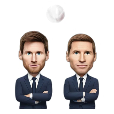 Messi et macron et Mbappé sticker