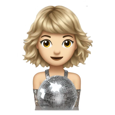 Taylor swift as a mirrorball sticker