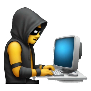 hacker coding computer sticker