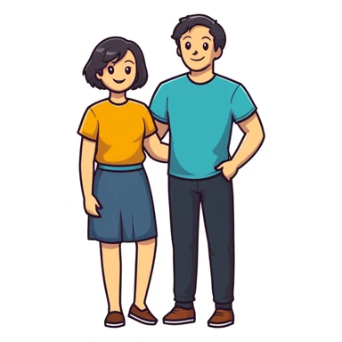 Husband and wife  sticker