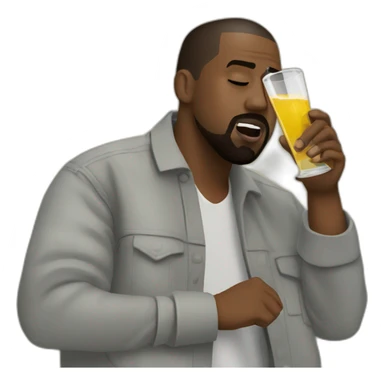kanye west drinking tequila sticker
