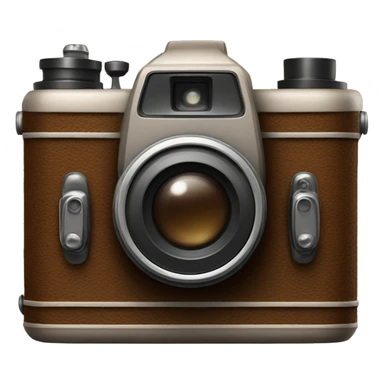 Brown vintage camera sticker