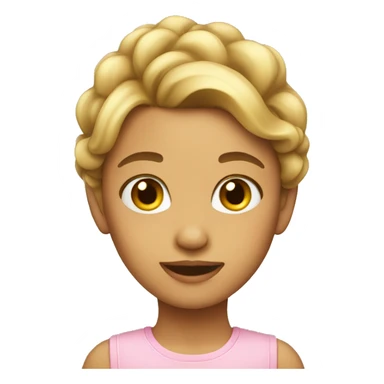 Cute girlie emoji sticker