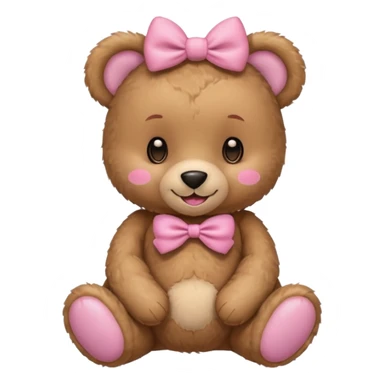 Proud feminine teddy bear sticker
