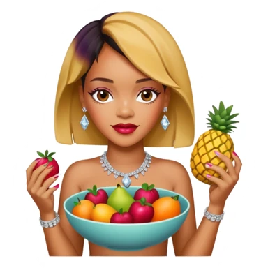 rihanna diamond aber statt mit diamond mit einer brine der frucht sticker