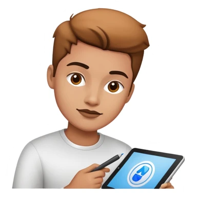 graphic designer with a graphics tablet sticker