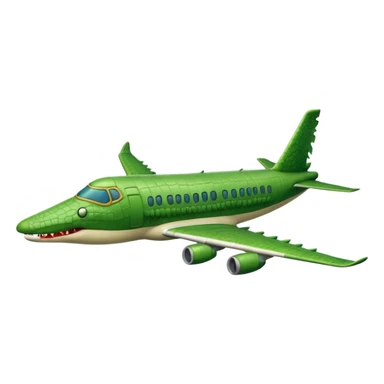 Un avion con cabina de cara de cocodrilo sticker