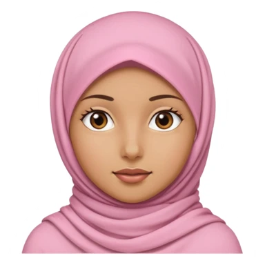 بنت ذات بشره حنطيه محجبه لابسه وردي فاتح sticker