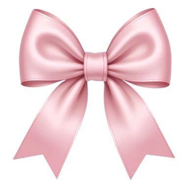 light pink ribbon bow sticker