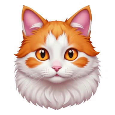 tiny ginger and white cat with deep orange eyes sticker