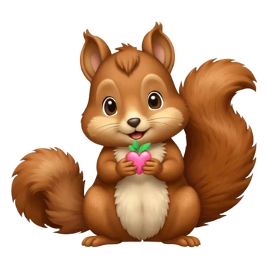 Squirrel blowing a kiss sticker