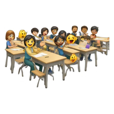 language group class in the classroom sticker