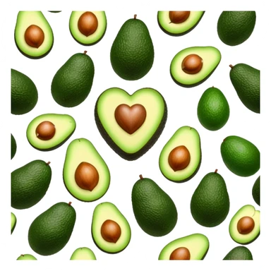 Heart of avocados sticker