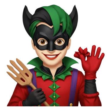 jester black and red mixed with an gardener and batman sticker