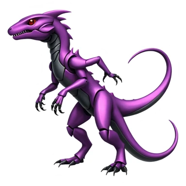 Shiny Exotic Edgy Badass Gothic Cool epic Futuristic Salandit-Genesect-Koraidon-Fakémon-hybrid-creature (full body)  sticker