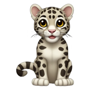 Clouded Leopard Full Body sticker