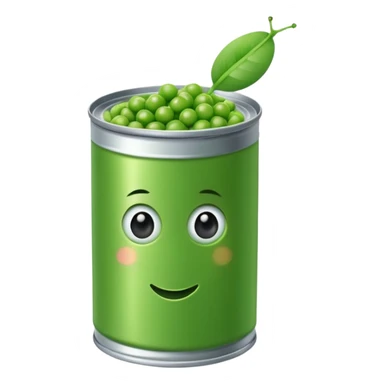 green peas can sticker