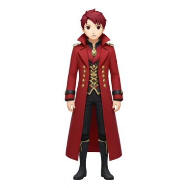 Diluc from Genshin Impact (full body) (tall adult male) sticker