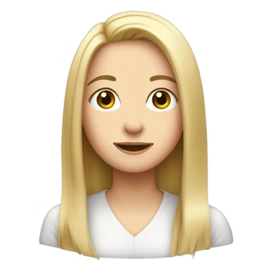 I want a young, white woman with shoulder-length straight hair sticker