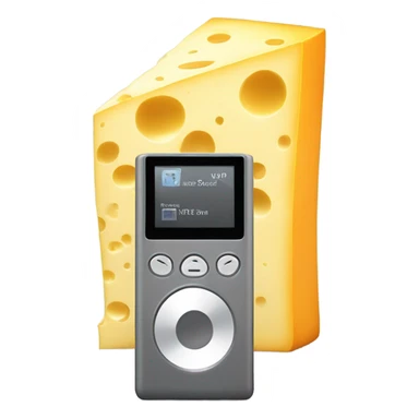 Cheese with mp3 sticker