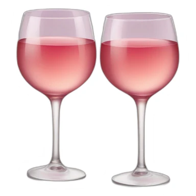 Two glasses of rose wine are clinking sticker