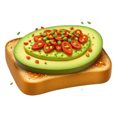 Acocado Toast with Chili flakes  sticker