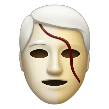 Man and mask and palstine sticker