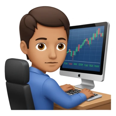 stock market guy on computer sticker