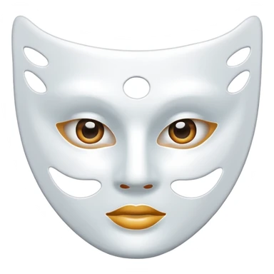 a sheet of white mask pack for face skincare beauty, except on the face, transpalent holes on eyes and mouth sticker