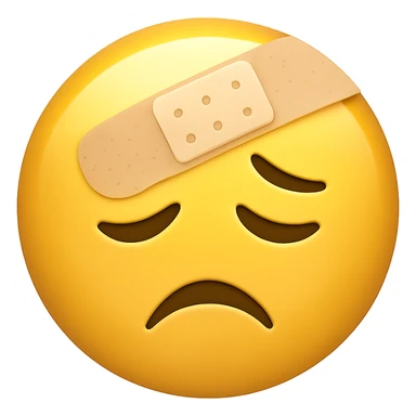 face with bandage emoji sticker
