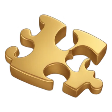 Gold puzzle piece sticker