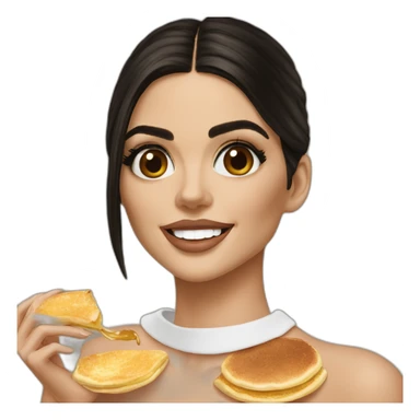 Kendall Nicole Jenner eat pancake sticker