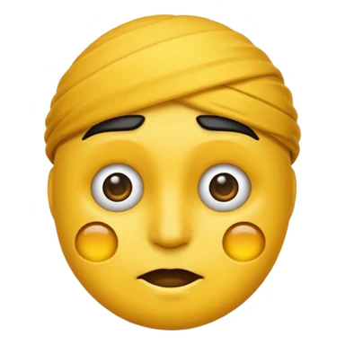Emoji fatigué avec des cernes sous ses yeux et un expression de paresseux sticker