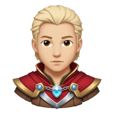 DnD character. The composition is centered, showing only the head and upper chest, ensuring perfect symmetry and alignment. sticker