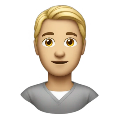 human but rather than face has mercedes logo sticker