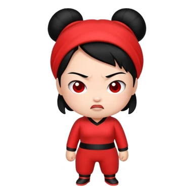 Pucca enojada sticker