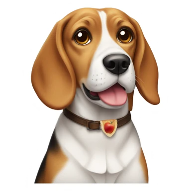 beagle with apple pie sticker