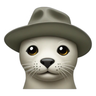 seal wearing a hat sticker