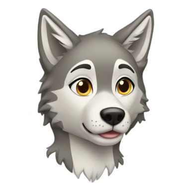 Fille loup sticker