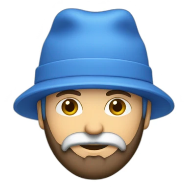homme blanc avec barbe naissante et un bonnet bleu sticker