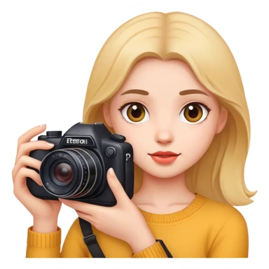 Girl with camera sticker