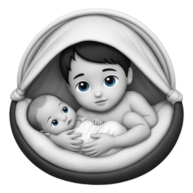Newborn B&W Photoshoot sticker