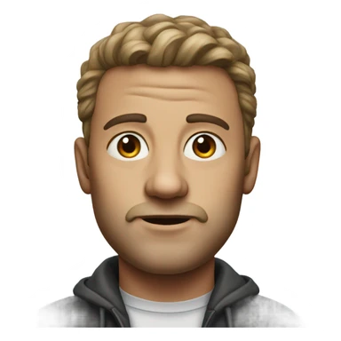 realistic portrait of a man sticker